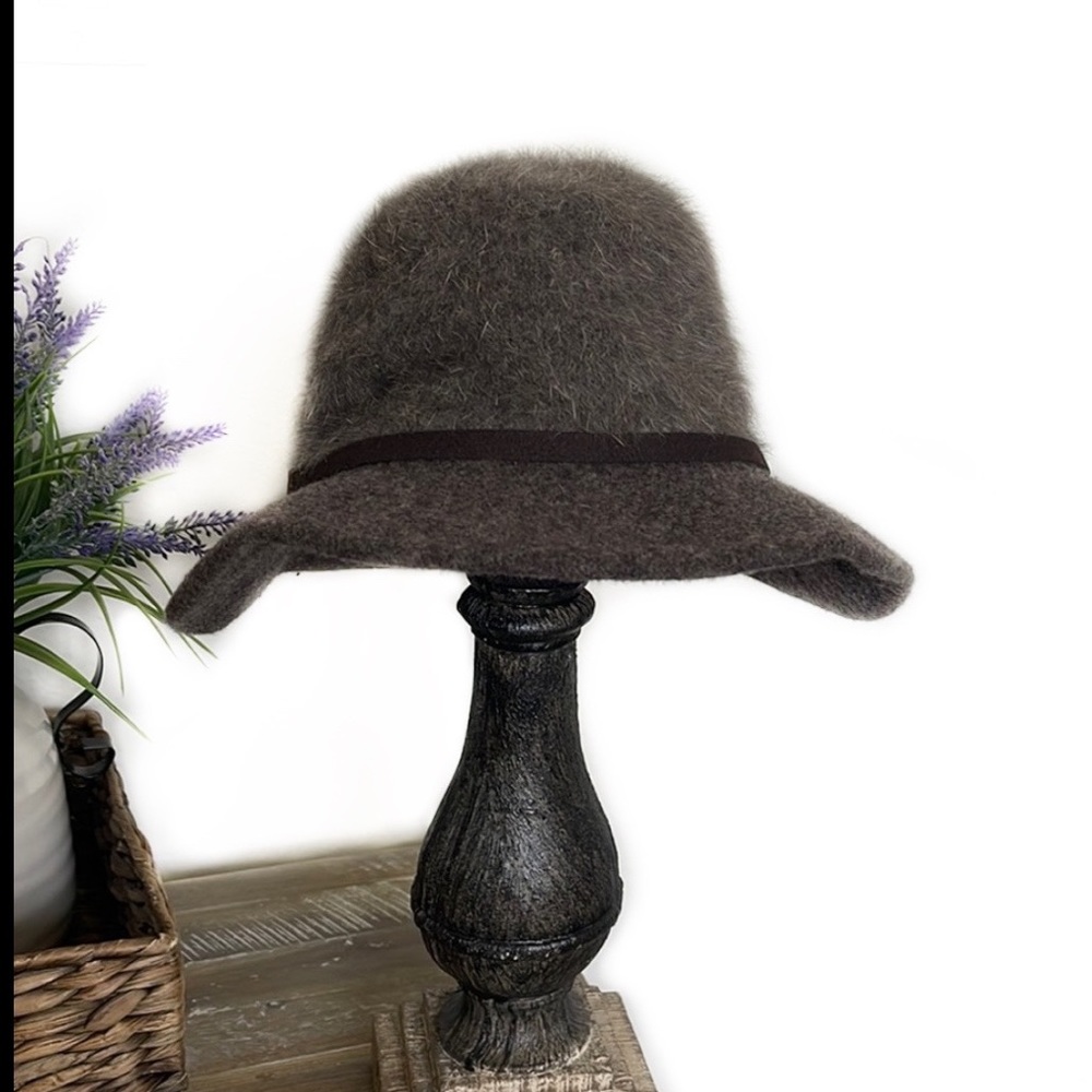 Grace Bucket Hat with Adjustable Inner Velcro - Polyester, Angora, Nylon Blend